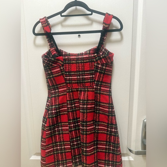 Moon River - Missie Red Plaid Mini Dress Brunch Vacation Dress Size S NWT - Picture 7 of 7